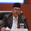 Menteri Perencanaan Pembangunan Nasional (PPN)/Kepala Bappenas, Rachmat Pambudy saat Konferensi pers terkait RAPBN & Nota Keuangan Tahun Anggaran 2027 di Aula Cakti Buddhi Bakti, kantor pusat Direktorat Jenderal Pajak Kementerian Keuangan, Jakarta Se