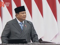 Pidato Presiden Prabowo Subianto saat Sidang Tahunan MPR dan Sidang Bersama DPR dan DPD, Jumat (14/8/2026). (Tangkapan layar youtube Setpres RI)