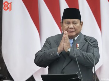 Pidato Presiden Prabowo Subianto saat Sidang Tahunan MPR dan Sidang Bersama DPR dan DPD, Jumat (14/8/2026). (Tangkapan layar youtube Setpres RI)