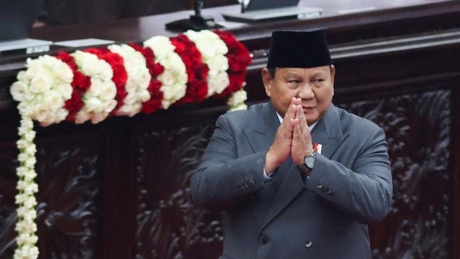 Pidato Presiden Prabowo Subianto saat Sidang Tahunan MPR dan Sidang Bersama DPR dan DPD, Jumat (14/8/2026). (REUTERS/Stringer)