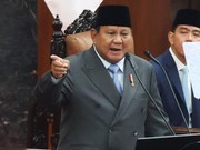 Pidato Presiden Prabowo Subianto saat Sidang Tahunan MPR dan Sidang Bersama DPR dan DPD, Jumat (14/8/2026). (REUTERS/Stringer)