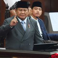Pidato Presiden Prabowo Subianto saat Sidang Tahunan MPR dan Sidang Bersama DPR dan DPD, Jumat (14/8/2026). (REUTERS/Stringer)