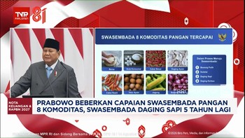 Prabowo Beberkan Capaian Swasembada Pangan 8 Komoditas, Swasembada Daging Sapi 5 Tahun Lagi