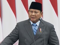 Presiden Prabowo Subianto saat menyampaikan pidato dalam rangka penyampaiaan RUU APBN 2027 dan Nota Keuangan, di Gedung Nusantara, Kompleks Parlemen Senayan, Jakarta Pusat, Jumat (14/8/2026). (YouTube/Sekretariat Presiden)