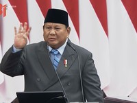 Presiden Prabowo Subianto saat menyampaikan pidato dalam rangka penyampaiaan RUU APBN 2027 dan Nota Keuangan, di Gedung Nusantara, Kompleks Parlemen Senayan, Jakarta Pusat, Jumat (14/8/2026). (YouTube/Sekretariat Presiden)