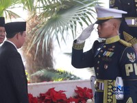 Presiden RI Prabowo Subianto saat tiba di acara Sidang Tahunan MPR dan Sidang Bersama DPR dan DPD dalam Rangka HUT ke-81 RI di Gedung Nusantara, Kompleks Parlemen Senayan, Jakarta Pusat, Jumat (14/8/2026). (CNBC Indonesia/Muhammad Sabki)