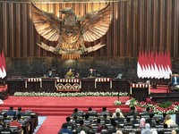 Sidang Tahunan MPR dan Sidang Bersama DPR dan DPD dalam Rangka HUT ke-81 RI di Gedung Nusantara, Kompleks Parlemen Senayan, Jakarta Pusat, Jumat (14/8/2026). (Tangkapan layar youtube Setpres RI)