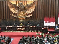 Sidang Tahunan MPR dan Sidang Bersama DPR dan DPD dalam Rangka HUT ke-81 RI di Gedung Nusantara, Kompleks Parlemen Senayan, Jakarta Pusat, Jumat (14/8/2026). (Tangkapan layar youtube Setpres RI)