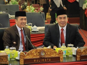 Ratu Dewa Hadiri Rapat Paripurna Istimewa DPRD Kota Palembang