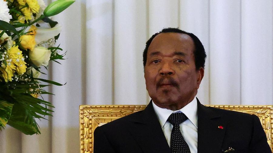 Profil Presiden Kamerun Paul Biya. (REUTERS/Guglielmo Mangiapane)