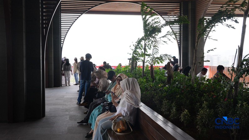 Istana Wakil Presiden di Ibu Kota Nusantara (IKN), Kalimantan Timur, untuk pertama kalinya dibuka bagi kunjungan masyarakat umum. Pembukaan tersebut dilakukan dalam momentum peringatan HUT ke-81 Kemerdekaan Republik Indonesia, Sabtu (15/8/2026). (CNBC Indonesia/Tias Budiarto)