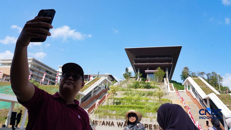 Istana Wakil Presiden di Ibu Kota Nusantara (IKN), Kalimantan Timur, untuk pertama kalinya dibuka bagi kunjungan masyarakat umum. Pembukaan tersebut dilakukan dalam momentum peringatan HUT ke-81 Kemerdekaan Republik Indonesia, Sabtu (15/8/2026). (CNB