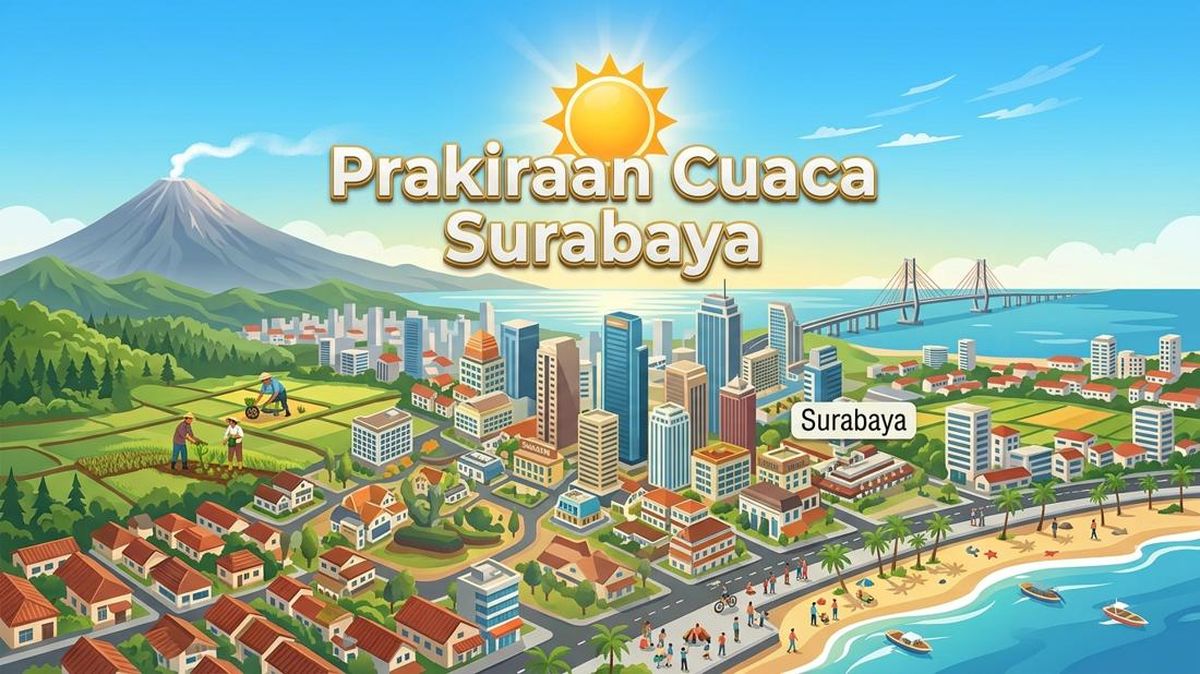 Surabaya Hari Ini Panas Terik dengan Suhu Tembus 34 Derajat Celsius
