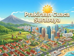 Surabaya Hari Ini Panas Terik dengan Suhu Tembus 34 Derajat Celsius