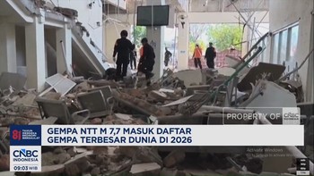 Gempa NTT M 7,7 Masuk Daftar Gempa Terbesar Dunia di 2026