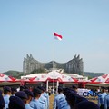 Kepala Otorita Ibu Kota Nusantara (OIKN) Basuki Hadimuljono kembali memimpin upacara HUT ke-81 Kemerdekaan RI di Plaza Seremoni IKN, Penajam Paser Utara, Kalimantan Timur, Senin (17/8/2026). (CNBC Indonesia/Tias Budiarto)
