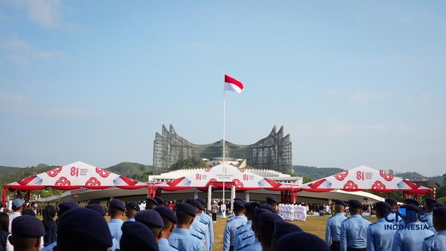 Penuh Khidmat! Begini Penampakan Upacara HUT RI ke-81 di IKN