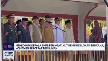 Menko PMK-Kepala BNPB Peringati HUT ke-81 RI di Lokasi Gempa NTT