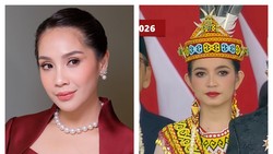 Selvi Ananda Pakai Baju Adat Dayak, Nagita Kebaya Merah di Upacara HUT RI