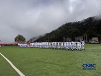 Perayaan HUT Ke-81 RI dari Tambang Freeport di Sport Hall Tembagapura, Mimika, Papua Tengah, Senin (17/8/2026). (CNBC Indonesia/Firda Dwi Muliawati)