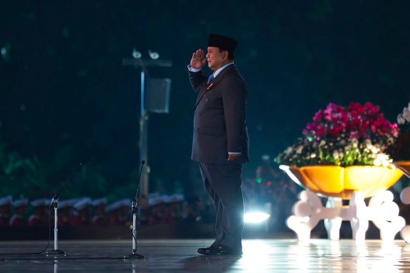 Presiden Prabowo SUbianto memimpin Ziarah Nasional dan Renungan Suci sebagai wujud penghormatan atas jasa para pahlawan bangsa dalam memperjuangkan kemerdekaan. (Dok. Sekretariat Presiden)