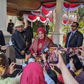 Soraya Hamzah Haz, istri dari almarhum Hamzah Haz, Wakil Presiden ke-9 Republik Indonesia di Istana Merdeka, Jakarta Pusat, Senin (17/8/2026). (CNBC Indonesia/Emir Yanwardhana)