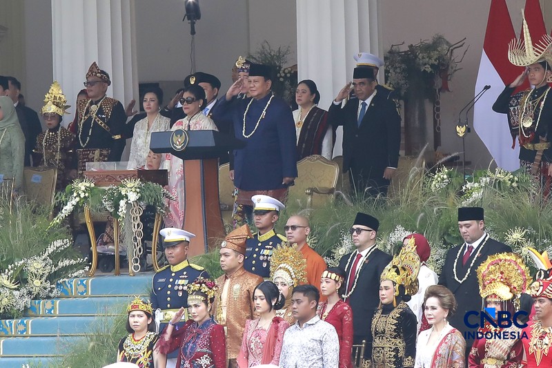 Upacara Peringatan HUT RI ke-81 di Istana Merdeka, Jakarta, Senin (17/8/2026). (CNBC Indonesia/Muhammad Sabki)