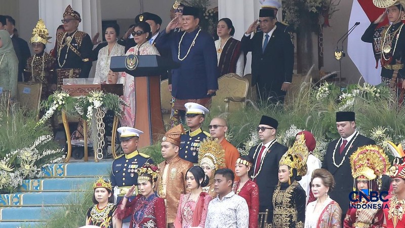 Upacara Peringatan HUT RI ke-81 di Istana Merdeka, Jakarta, Senin (17/8/2026). (CNBC Indonesia/Muhammad Sabki)