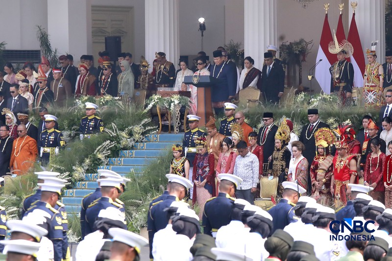 Upacara Peringatan HUT RI ke-81 di Istana Merdeka, Jakarta, Senin (17/8/2026). (CNBC Indonesia/Muhammad Sabki)