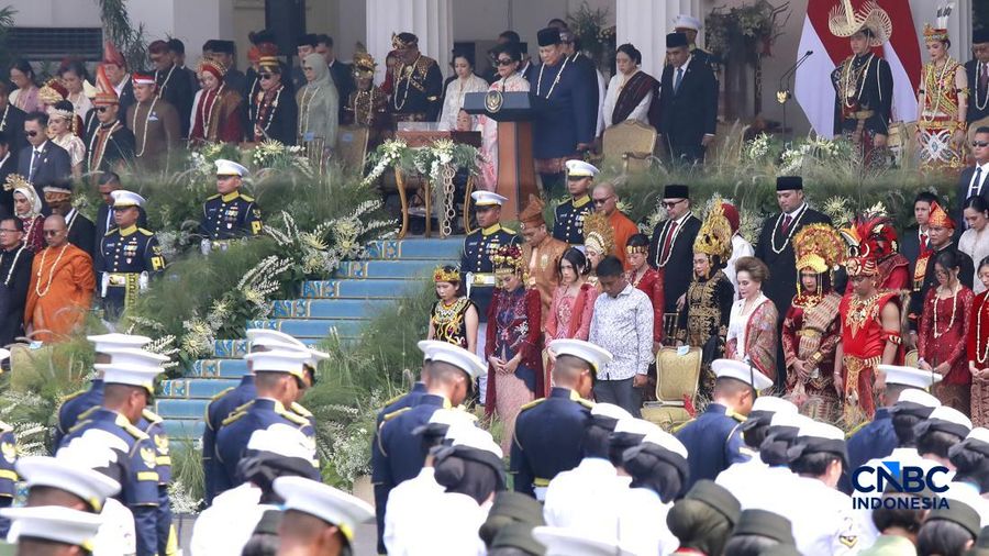 Upacara Peringatan HUT RI ke-81 di Istana Merdeka, Jakarta, Senin (17/8/2026). (CNBC Indonesia/Muhammad Sabki)