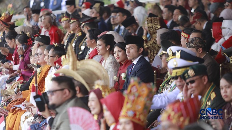 Upacara Peringatan HUT RI ke-81 di Istana Merdeka, Jakarta, Senin (17/8/2026). (CNBC Indonesia/Muhammad Sabki)