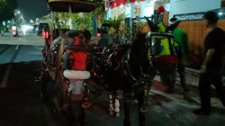 Kuda Andong Lepas Kendali Tabrak 2 Mobil-Pagar di Pakualaman Jogja