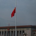 The Chinese flag at Tiananmen Square flies at half-mast in memory of late Former Chinese Premier Zhu Rongji who passed away last Wednesday aged 97, in Beijing, China, August 18, 2026. REUTERS/Maxim Shemetov