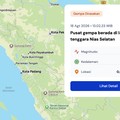 Gempa Nias Selatan M 6,1, Selasa, 18/8. (BMKG)
