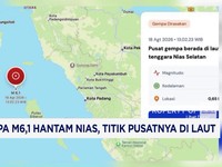 Gempa M6,1 Hantam Nias, Titik Pusatnya di Laut