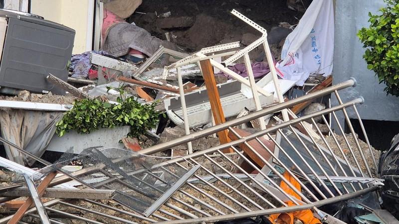 Hujan ekstrem mengguyur wilayah selatan Korea Selatan dengan curah hampir 1 meter sejak Sabtu (16/8/2026). (via REUTERS/YONHAP NEWS AGENCY)