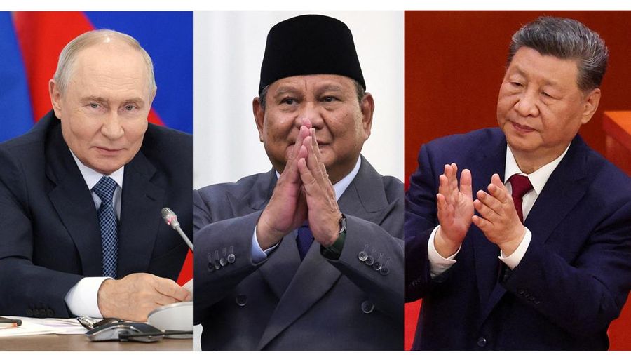 Foto kombinasi , Putin, Prabowo, Xi Jinping. (Reuters)