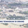 Banjir Jepang Tewaskan 10 Orang, 2.500 Kendaraan Terendam