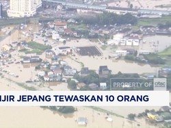 Banjir Jepang Tewaskan 10 Orang, 2.500 Kendaraan Terendam