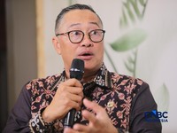 Direktur Utama PT Pertamina Geothermal Energy Tbk (PGEO), Ahmad Yani, saat sesi wawancara di Jakarta International Convention Center (JICC), Senayan, Jakarta, Rabu (19/8/2026). (CNBC Indonesia/Faisal Rahman)