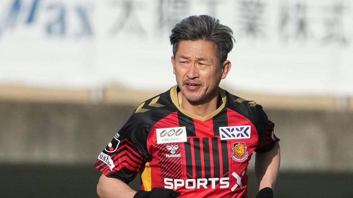 Gokil! King Kazu di Usia 59 Tahun Cetak Brace untuk Fukushima United