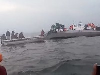 Kecelakaan kapal,. (Tangkapan Layar Reuters)
