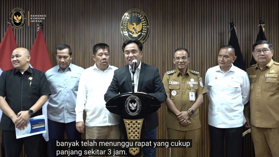 Konferensi Pers Penyelesaian Terpadu Permasalahan Hukum dan Wilayah Operasi PT Timah. (Tangkapan layar youtube)