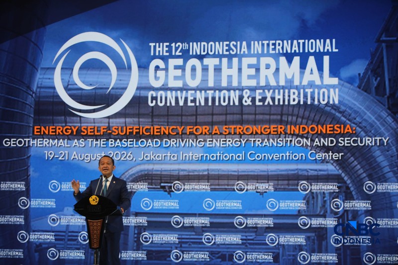 The 12th Indonesia International Geothermal Convention &amp; Exhibition (IIGCE) 2026 resmi memasuki hari pertama pelaksanaan pada Rabu, (19/8/2026), yang berlangsung di Jakarta International Convention Center (JICC/JCC) Senayan, Jakarta. (CNBC Indonesia/Faisal Rahman)
