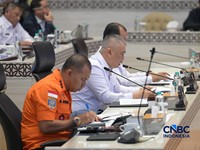 Menteri Perhubungan Dudy Purwagandhi dalam rapat kerja bersama Komisi V DPR RI di Gedung DPR, Rabu (19/8/26). (CNBC Indonesia/Ferry Sandi)