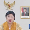 Pejabat Sementara (Pjs) Gubernur Bank Indonesia (BI) Destry Damayanti saat zoom meeting di Jakarta, Rabu (19/8/2026). (Tangkapan layar YouTube)