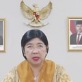 Pejabat Sementara (Pjs) Gubernur Bank Indonesia (BI) Destry Damayanti saat zoom meeting di Jakarta, Rabu (19/8/2026). (Tangkapan layar YouTube Bank Indonesia)