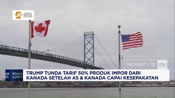 Presiden AS Donald Trump menunda penerapan tarif 50 persen terhadap produk impor tertentu dari Kanada