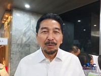 Sekretaris Utama Badan Pangan Nasional (Bapanas) Sarwo Edhy saat ditemui di Kompleks Parlemen, Jakarta, Rabu (19/8/2026). (CNBC Indonesia/Martyasari Rizky)