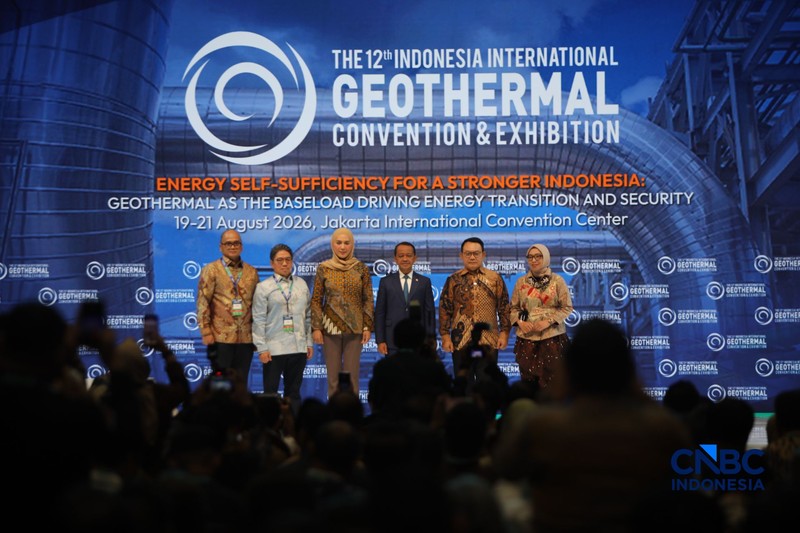 The 12th Indonesia International Geothermal Convention &amp; Exhibition (IIGCE) 2026 resmi memasuki hari pertama pelaksanaan pada Rabu, (19/8/2026), yang berlangsung di Jakarta International Convention Center (JICC/JCC) Senayan, Jakarta. (CNBC Indonesia/Faisal Rahman)